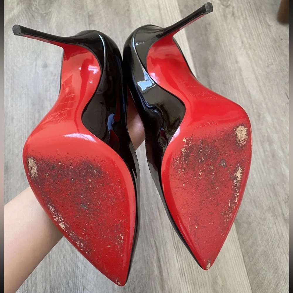 Christian Louboutin Black Patent Corneille Size 39.5 100mm pre-owned - Picture 12 of 16